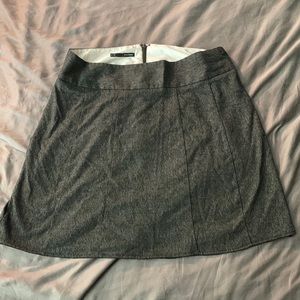 Gray satin lined business skirt